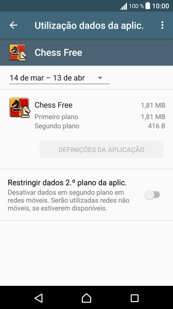 Prima o indicador para ativar ou desativar a função.
