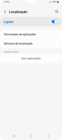 Prima Permissões de aplicações.