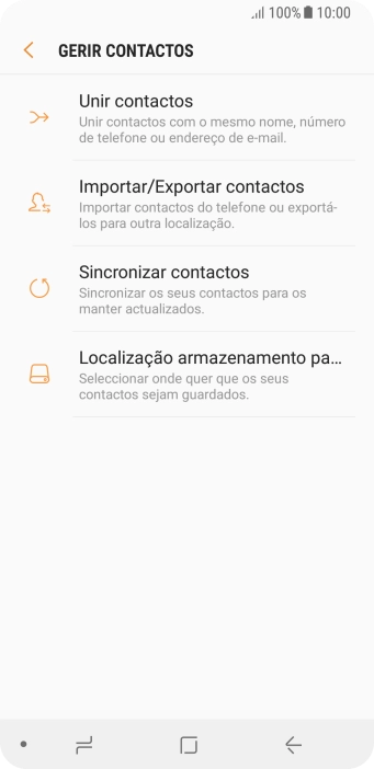 Prima Importar/Exportar contactos.