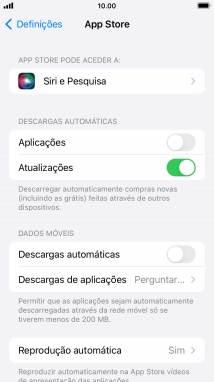 Prima o indicador junto aos tipos de conteúdo pretendidos para ativar ou desativar a função.