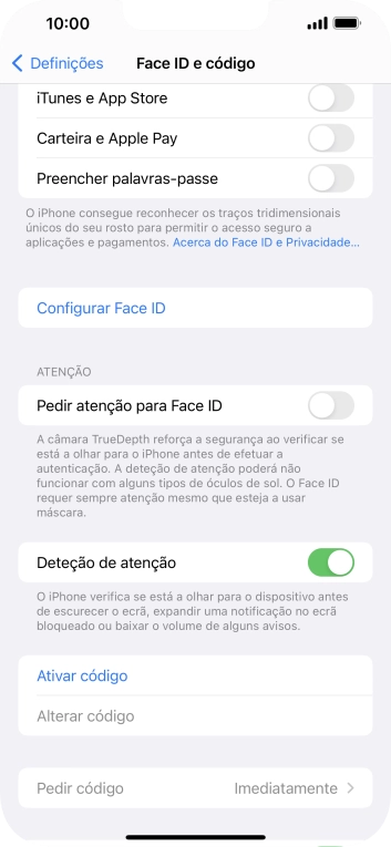 Prima Configurar Face ID.