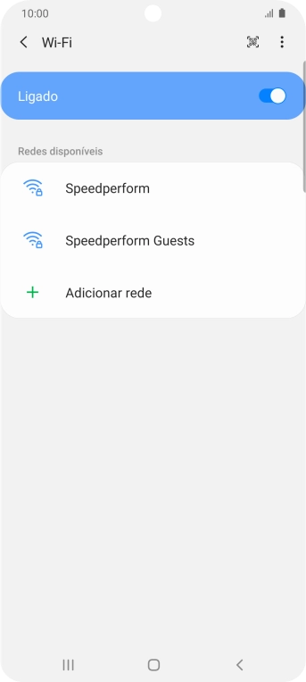 Prima o ícone de menu.