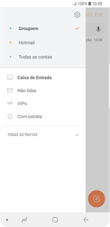 Prima o ícone de definições.