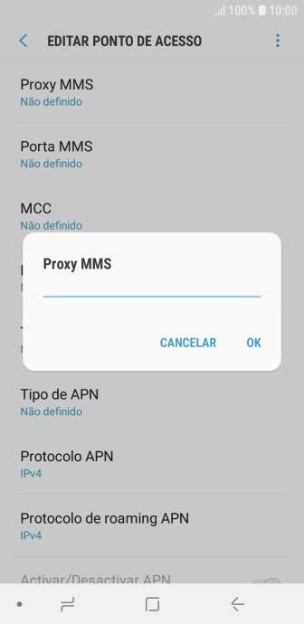 Introduza iproxy.vodafone.pt e prima OK.