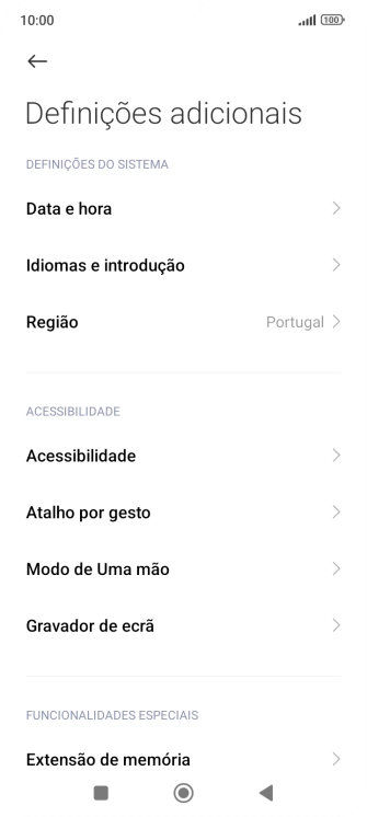 Prima Data e hora.