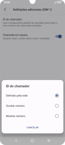 Prima Mostrar número para ativar a visualização do seu número.