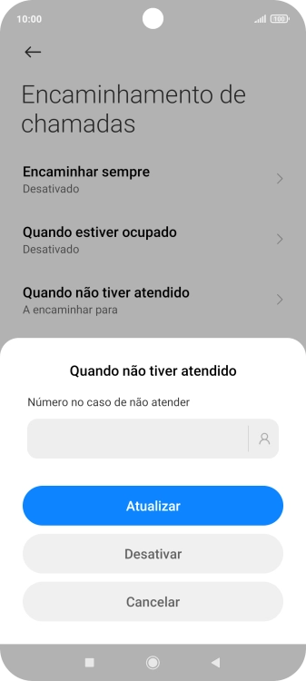 Prima Desativar.