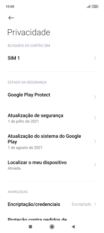 Prima o nome do cartão SIM.