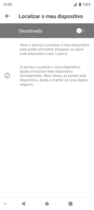 Prima o indicador para ativar a função.