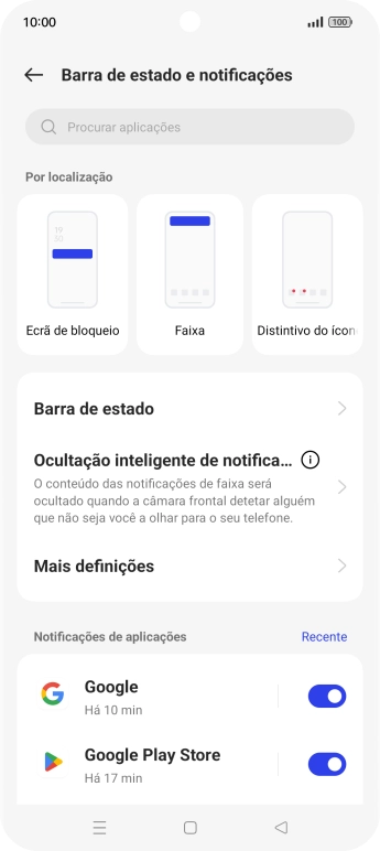 Prima a app pretendida.