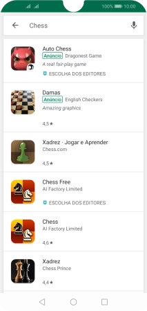 Prima a app pretendida.