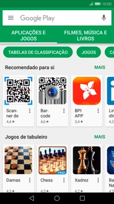 Deslize o dedo sobre o ecrã da esquerda para a direita.