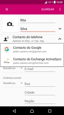 Prima Contacto do telefone.