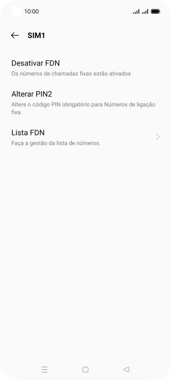 Prima Desativar FDN.