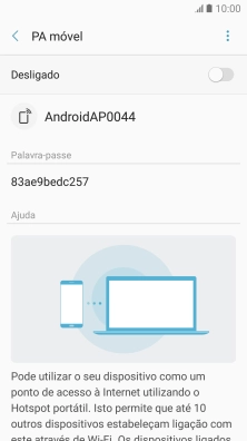Prima o ícone de menu.