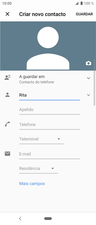 Prima Apelido, e introduza o apelido pretendido.