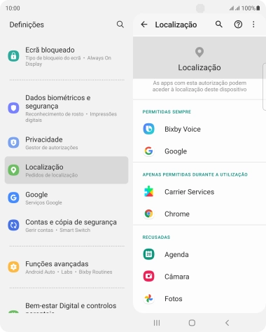 Prima a app pretendida.