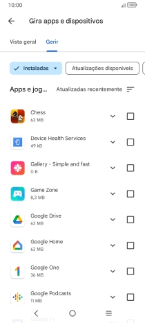 Prima a app pretendida.