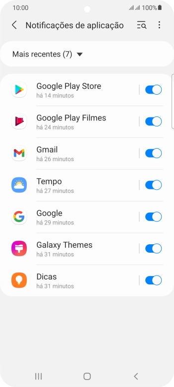 Prima a lista suspensa.