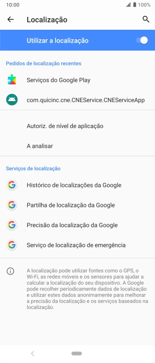Prima Precisão da localização da Google .