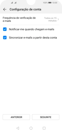 Prima Frequência de verificação de e-mails.