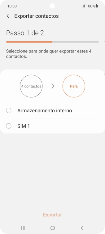 Prima o nome do cartão SIM.