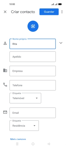 Prima Apelido, e introduza o apelido pretendido.