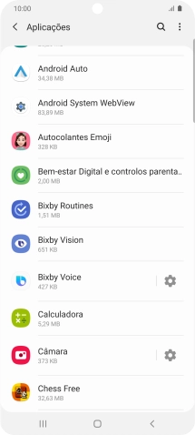 Prima a app pretendida.