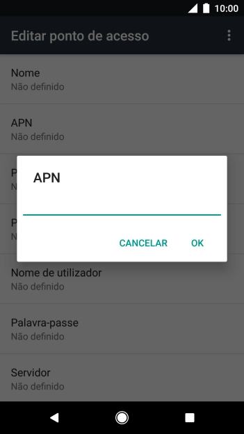 Introduza net2.vodafone.pt e prima OK.