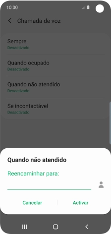 Introduza 123 e prima Activar.