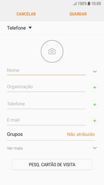 Prima a lista suspensa da lista de contactos.