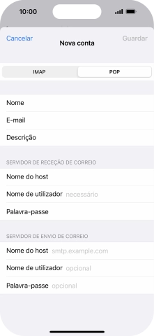Prima Nome de utilizador e introduza o nome de utilizador da sua conta de e-mail.