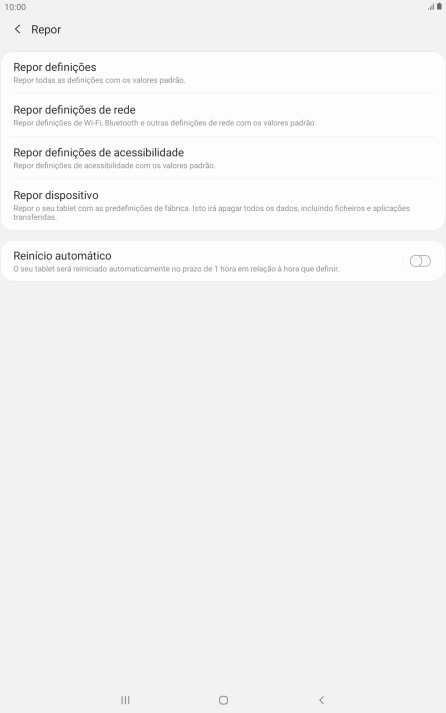 Prima Repor dispositivo.