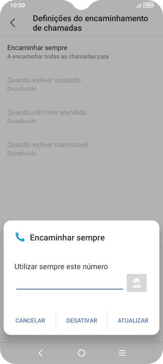 Prima DESATIVAR.