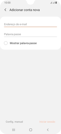 Prima Endereço de e-mail e introduza o seu endereço de e-mail.