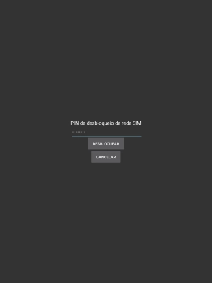 Introduza o código de desbloqueio e prima DESBLOQUEAR.