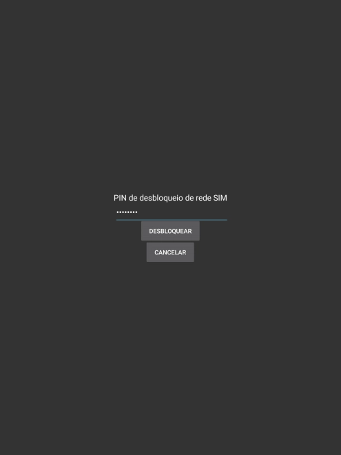 Introduza o código de desbloqueio e prima DESBLOQUEAR.