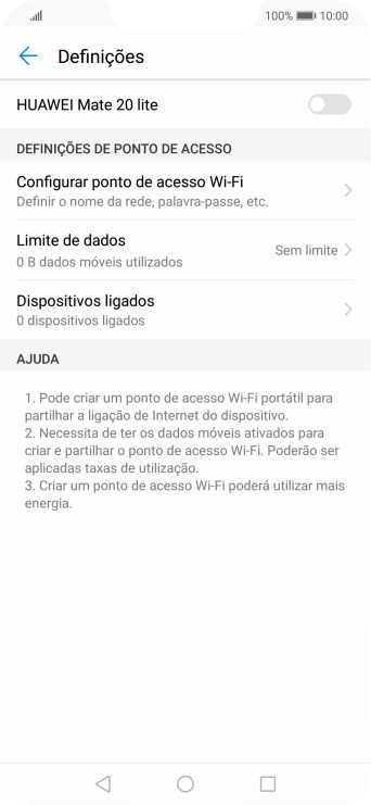 Prima Configurar ponto de acesso Wi-Fi.