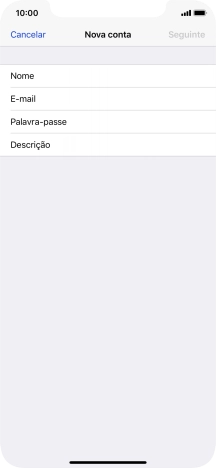 Prima Nome e introduza o nome do remetente pretendido.