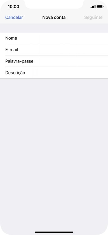 Prima Nome e introduza o nome do remetente pretendido.