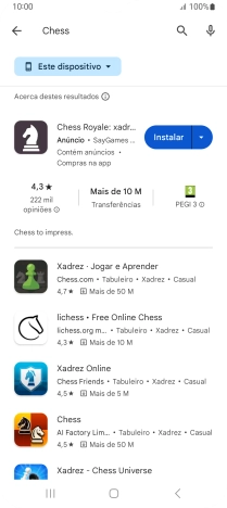 Prima a app pretendida.