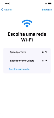 Prima a rede Wi-Fi pretendida.