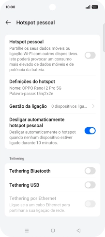 Prima Definições do hotspot.