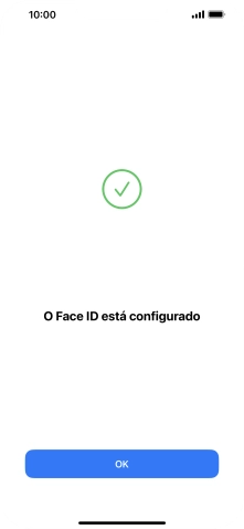 Prima OK. Se ainda não tiver escolhido um código de bloqueio do telefone, introduza um código à escolha duas vezes de seguida.