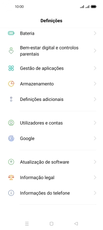 Prima Utilizadores e contas.
