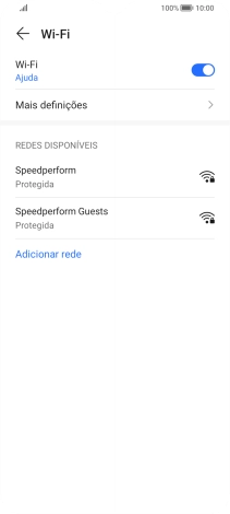 Prima a rede Wi-Fi pretendida.