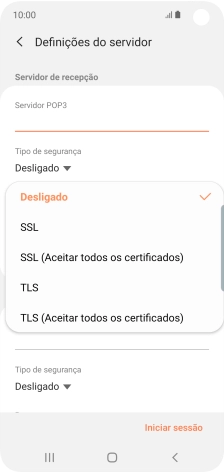 Prima Desligado para desativar a função.