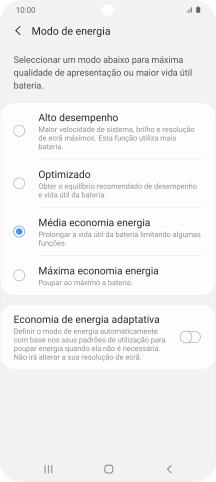 Prima a tecla de início para terminar e voltar ao ecrã inicial.