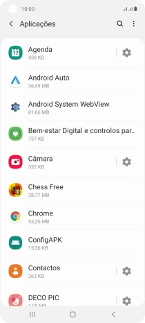 Prima a app pretendida.