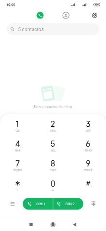 Prima o ícone de definições.